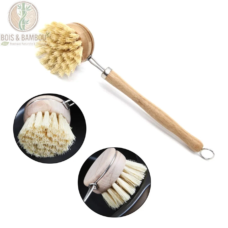 Brosse à vaisselle en bois naturel
