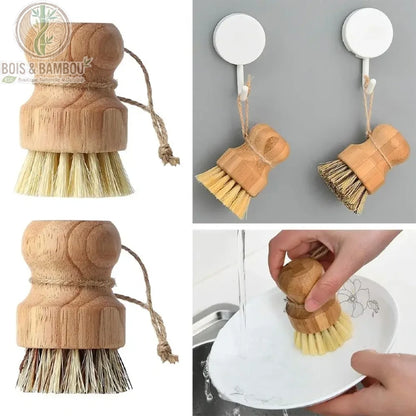 Brosse de nettoyage de cuisine en bambou