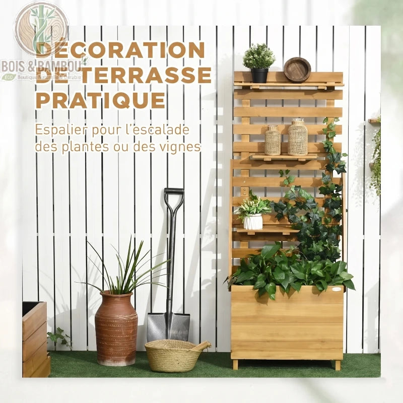 Carré potager surélevé en bois
