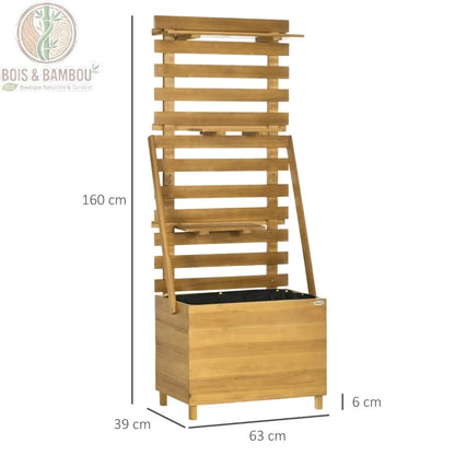 Carré potager surélevé en bois