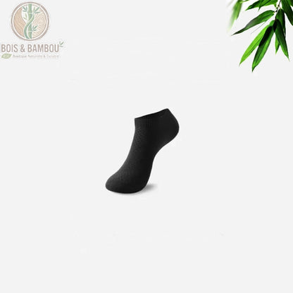 1 paire de chaussettes basses en bambou coloris noir