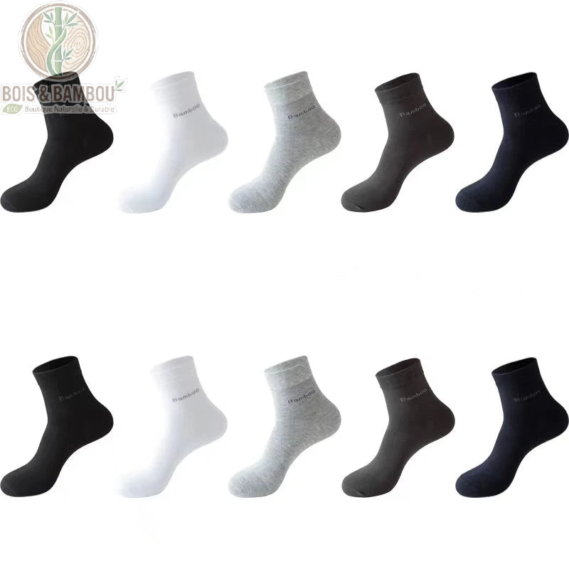 Pack 10 paires aléatoires chaussettes homme en fibre de bambou