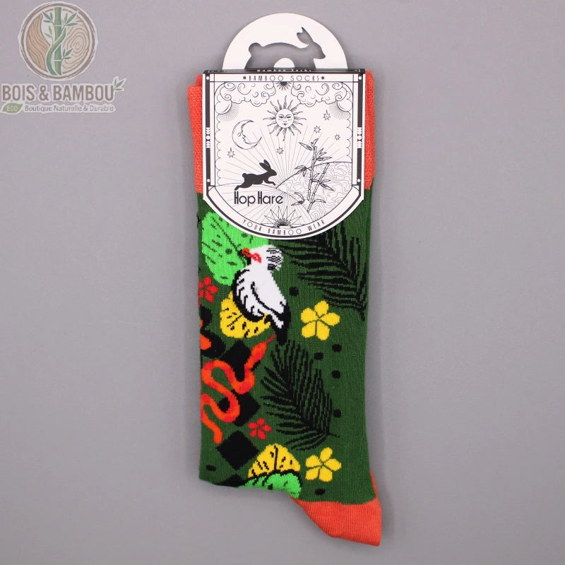 Chaussettes Bambou Fantaisie Jungle Léopard