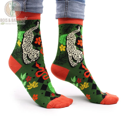 Chaussettes Bambou Fantaisie Jungle Léopard