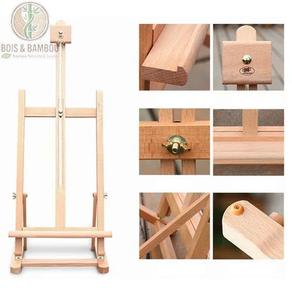Chevalet de table hêtre détails assemblage vis à oreilles