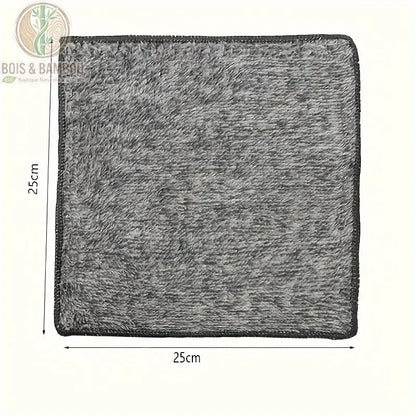 Essuie-tout bambou charbon format 25x25 cm mesures