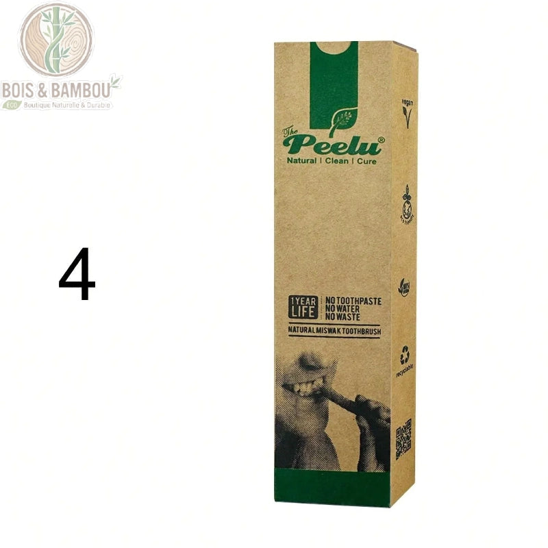 Boîte du kit miswak avec étui de transport, conditionnement 4 pièces