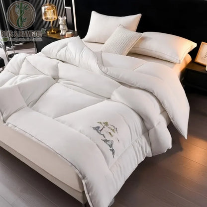 Couette coton bambou soja blanche naturelle Bois Et Bambou Eco
