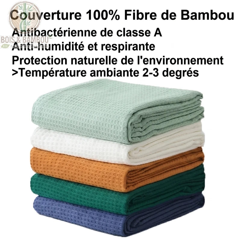 Palette des 4 coloris de la couverture en bambou pour adulte