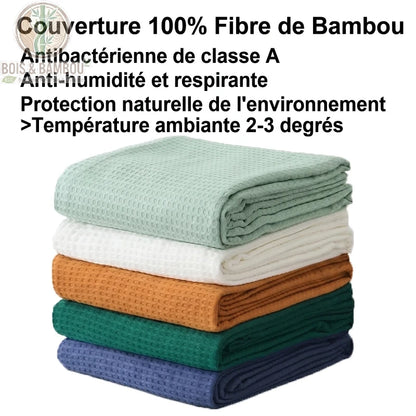 Palette des 4 coloris de la couverture en bambou pour adulte