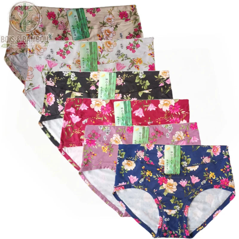 Culotte bambou femme floral motif 1 viscose bambou