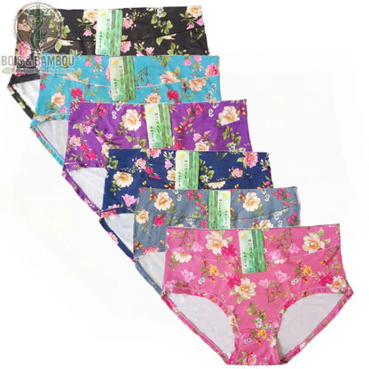 Culotte bambou femme floral motif 4 peau sensible