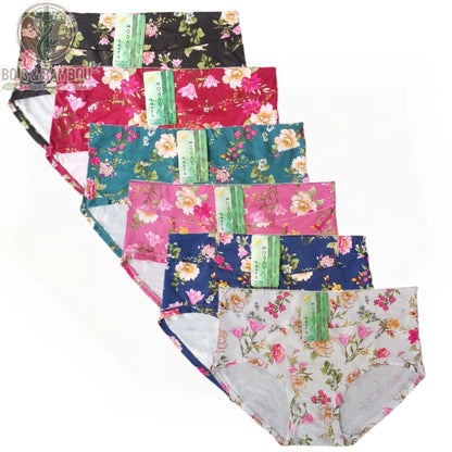 Culotte bambou femme floral motif 5 lot de 6