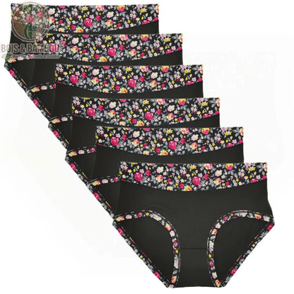 Culotte bambou grande taille imprimé floral noir