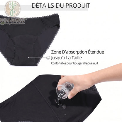 Culotte menstruelle bambou détail absorption multicouche
