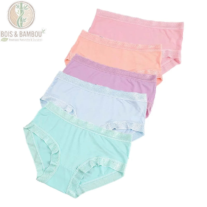 Culotte bambou dentelle taille basse Couleur B