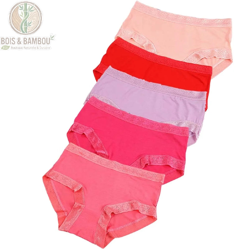 Culotte bambou dentelle taille basse Couleur E