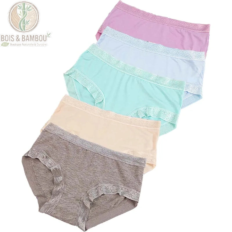 Culotte bambou dentelle taille basse Couleur K