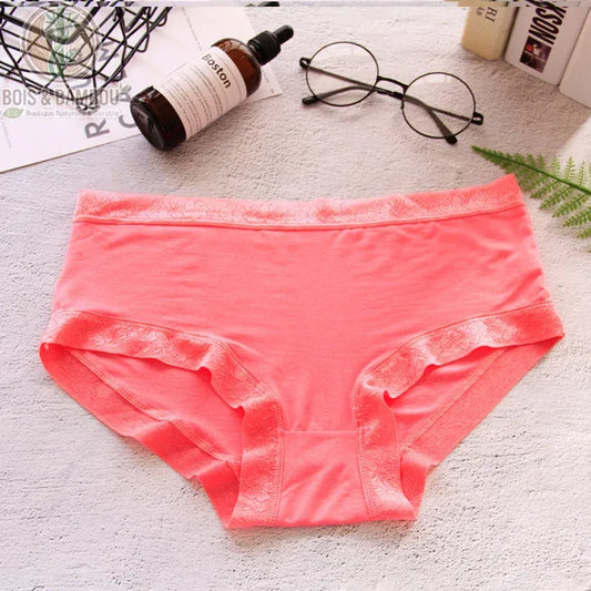 Culotte taille basse bambou femme coloris rose