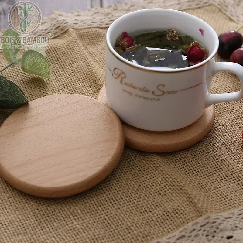 Dessous de Verre en Bois Massif