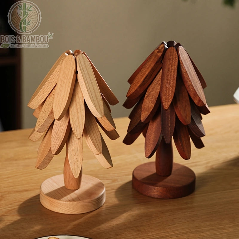 Dessous de plat arbre en bois de noyer
