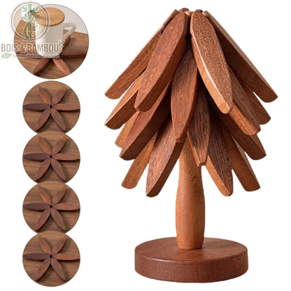 Dessous de plat arbre en bois de noyer