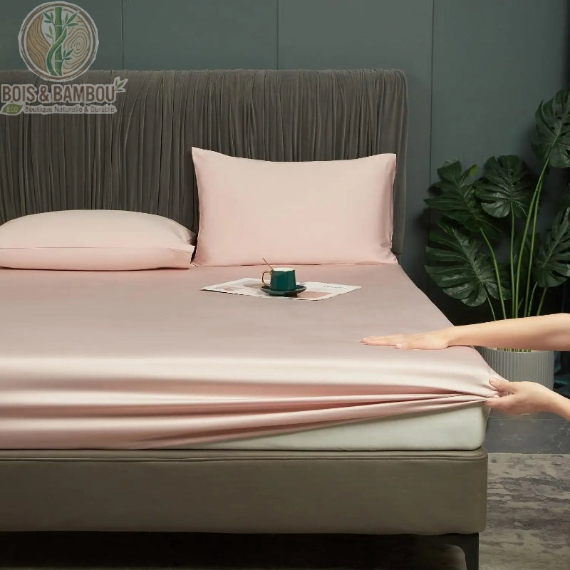 Gros plan fibre bambou rose douceur textile