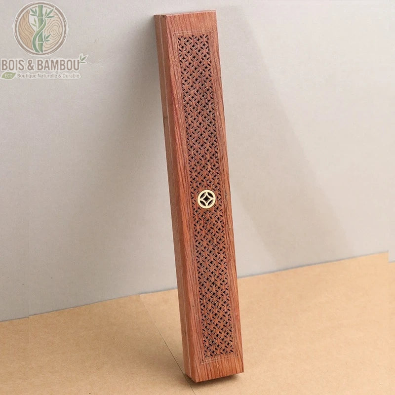 Encensoir horizontal bois de santal motif Xiangyun, gravure orientale traditionnelle
