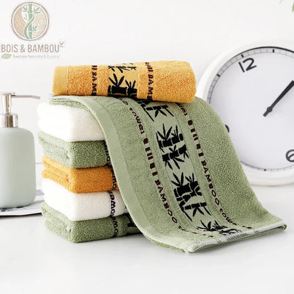 Set 3 serviettes bambou jacquard motif bambou Bois Et Bambou Eco