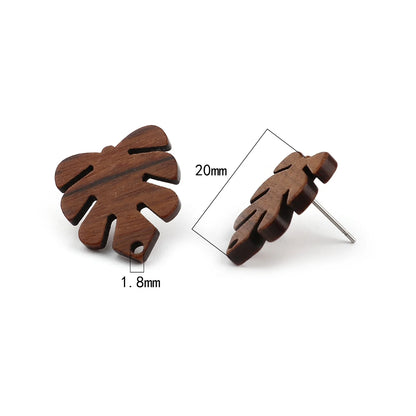 Boucles d'oreilles en bois naturel