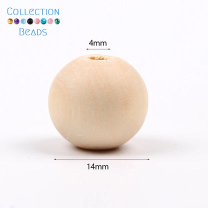 Perles en Bois Naturel
