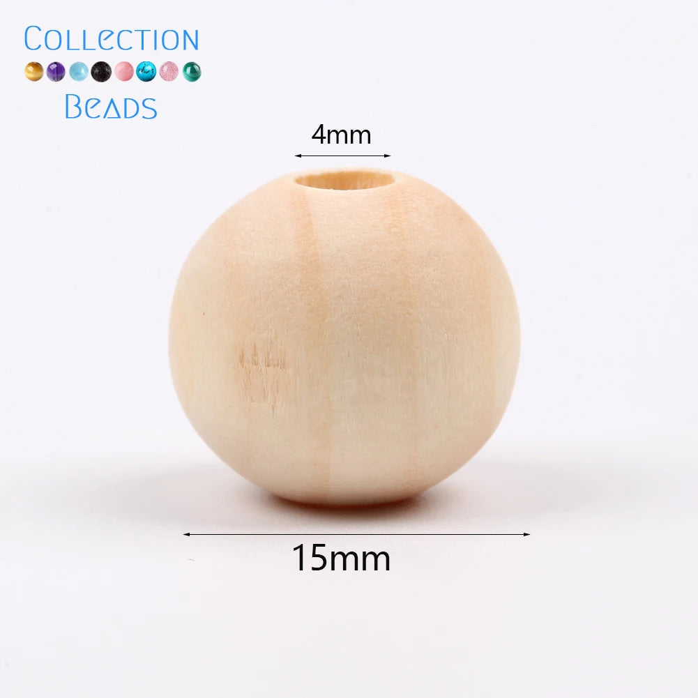 Perles en Bois Naturel