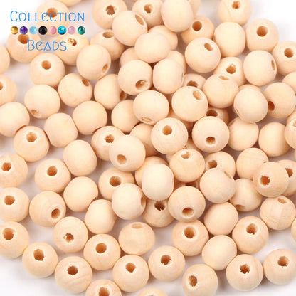 Perles en Bois Naturel