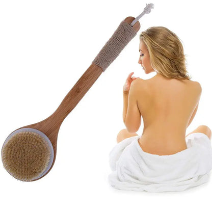 Brosse de corps exfoliante en bois