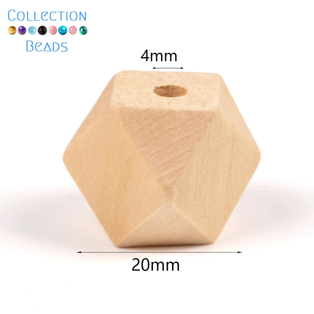 Perles en Bois Naturel