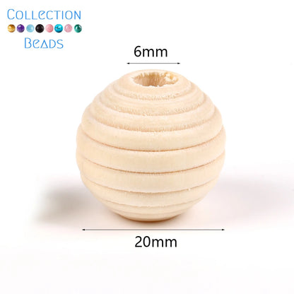 Perles en Bois Naturel