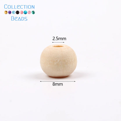 Perles en Bois Naturel