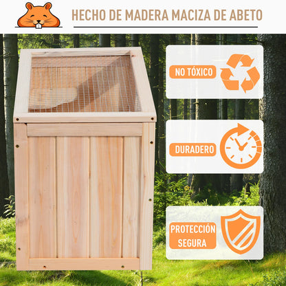 Cage à Hamster en Bois Rectangulaire