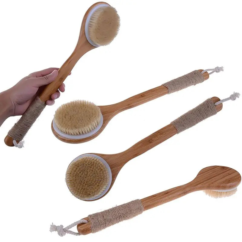 Brosse de corps exfoliante en bois