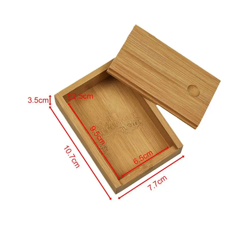 Boîte de rangement en bambou naturel