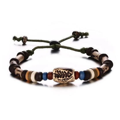 Bracelet de perles en bois pour hommes