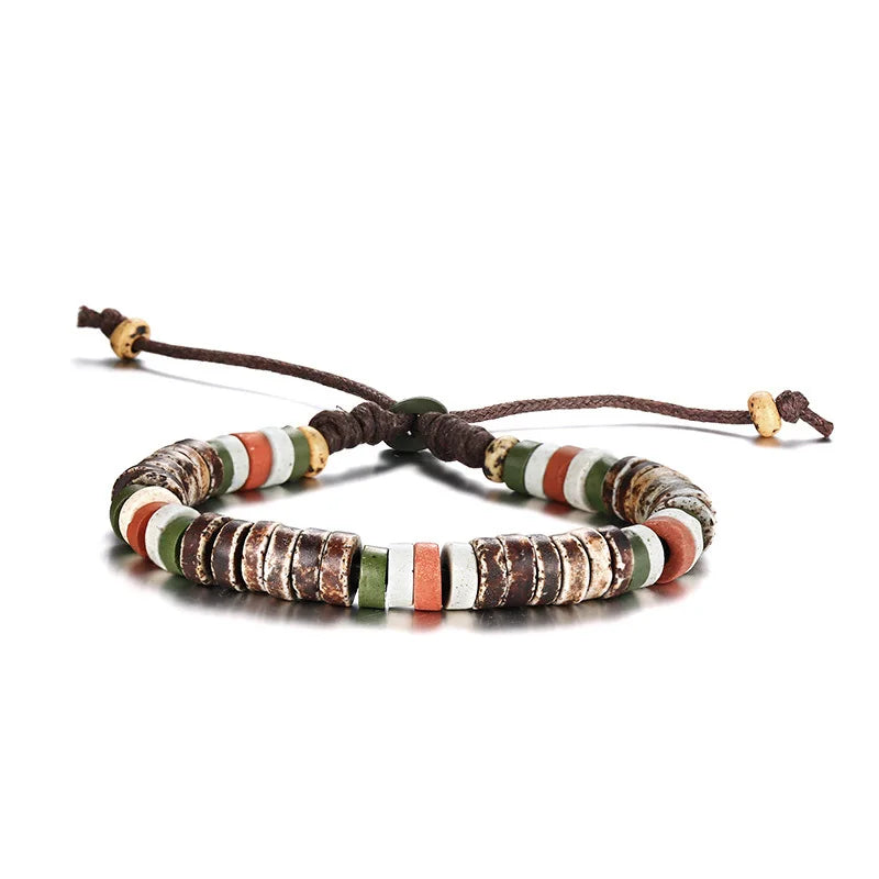 Bracelet de perles en bois pour hommes