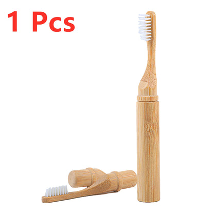 Brosse à dents en bambou avec tube de transport