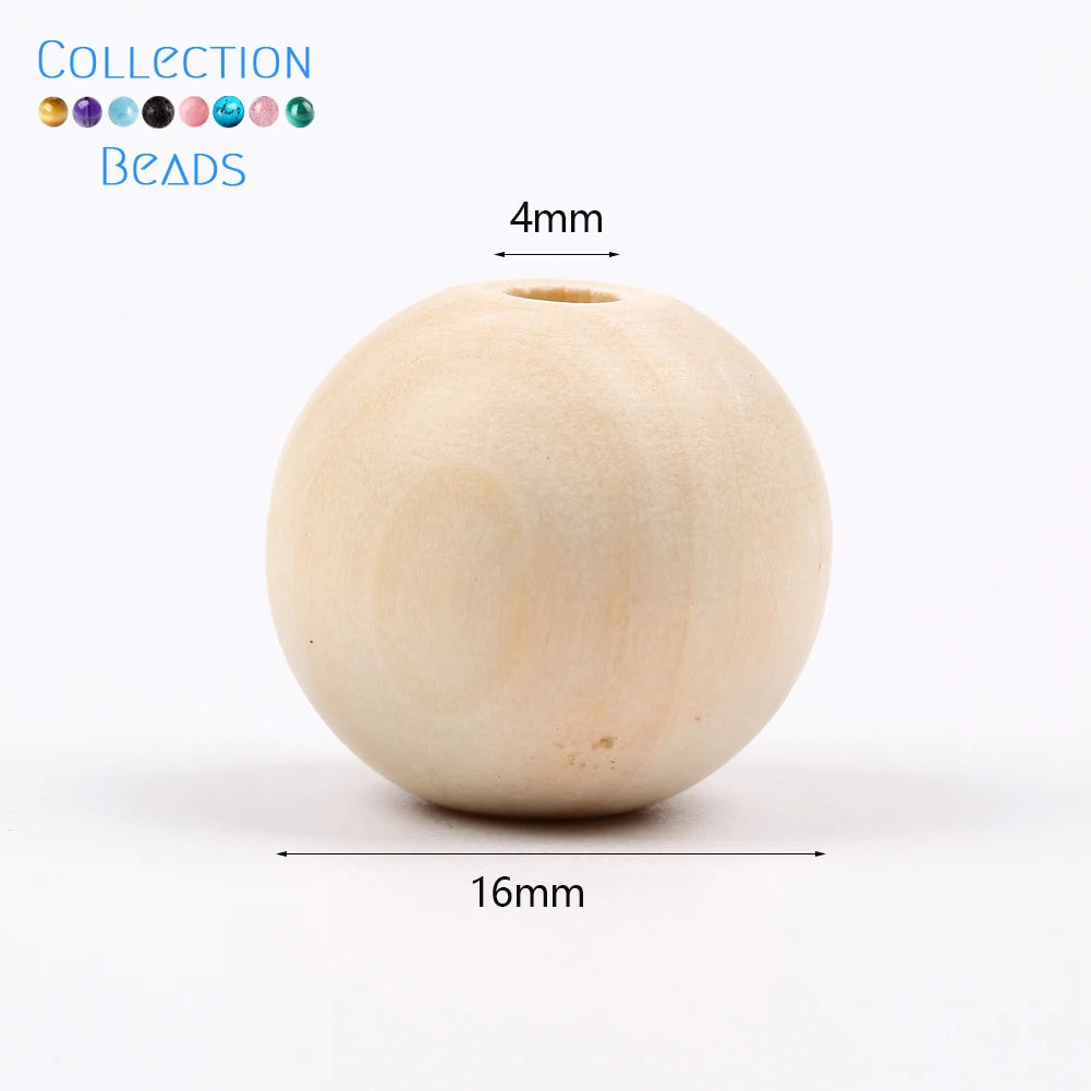 Perles en Bois Naturel