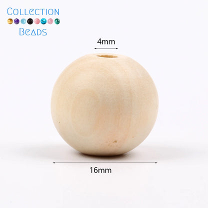 Perles en Bois Naturel