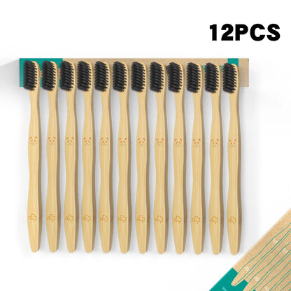 Lot de 12 Brosses à Dents en Bambou