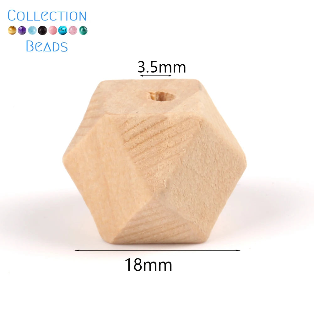 Perles en Bois Naturel