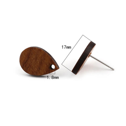 Boucles d'oreilles en bois naturel