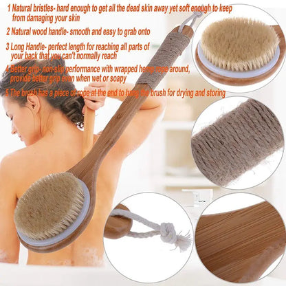 Brosse de corps exfoliante en bois