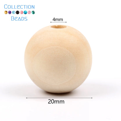 Perles en Bois Naturel